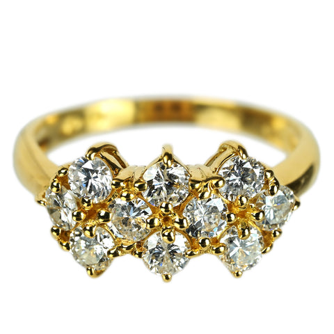 【中古】K18YG DIAMOND ダイヤモンドリング D1.08ct 3.4g #13