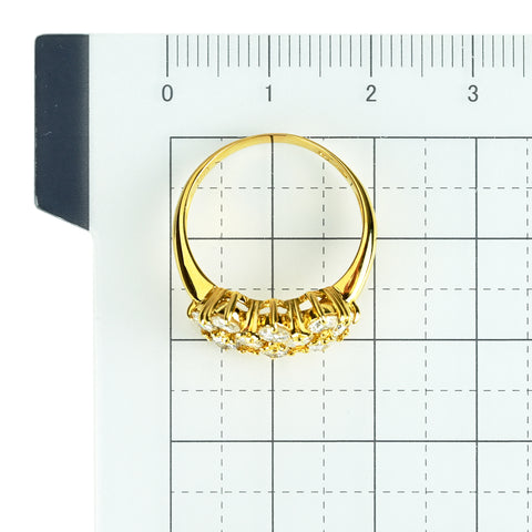 【中古】K18YG DIAMOND ダイヤモンドリング D1.08ct 3.4g #13
