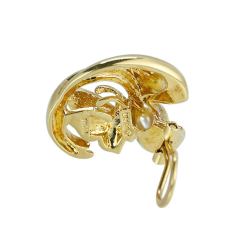【中古】 K18YG PEARL EARRINGS 淡水パールイヤリング 8.7g