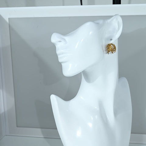 【中古】 K18YG PEARL EARRINGS 淡水パールイヤリング 8.7g