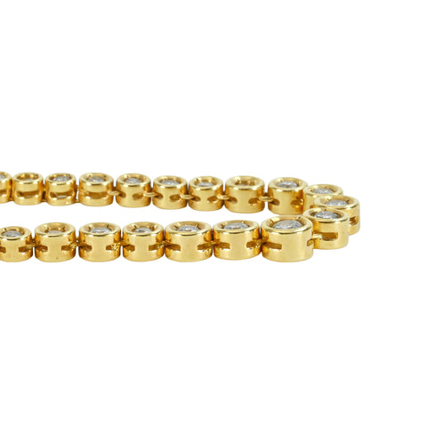 【中古】 K18YG DIAMOND NECKLACE ダイヤモンドエタニティネックレス D3.03ct 29.5g