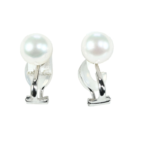 【中古】K14WG AKOYA PEARL RING アコヤパールイヤリング 8.7mm 3.4g