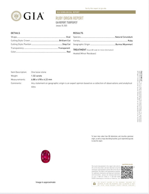 【中古】PT900 RUBYルビーリング ミャンマー産 R1.32ct D1.61ct GIA鑑別書付き 6.9g #13