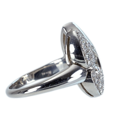 【中古】BVLGARI リング PT950 DIAMONDダイヤモンドリング リペア証明書、BOX 12.5g #12.5 ONE PRICE