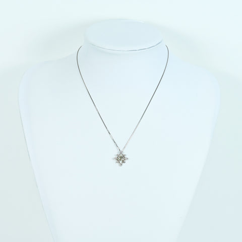 【中古】PT950/PT850 DIAMONDダイヤモンドペンダントネックレス 1.000ct D0.64ct 4.1g