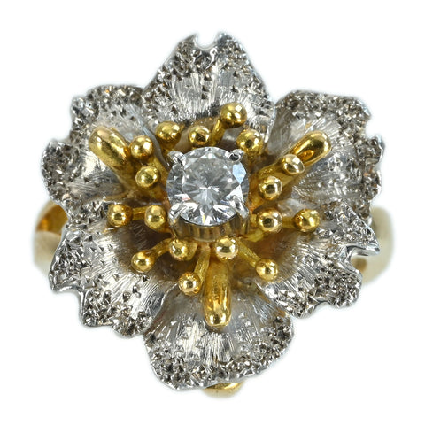 【中古】 石川暢子 K18/PT900 DIAMONDダイヤモンドリング D0.26ct 8.6g #10