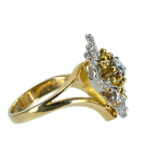 【中古】 石川暢子 K18/PT900 DIAMONDダイヤモンドリング D0.26ct 8.6g #10