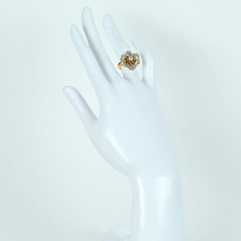 【中古】 石川暢子 K18/PT900 DIAMONDダイヤモンドリング D0.26ct 8.6g #10