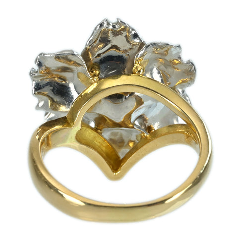 【中古】 石川暢子 K18/PT900 DIAMONDダイヤモンドリング D0.26ct 8.6g #10