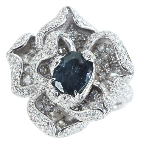【中古】K18WG ALEXANDRITE RING アレキサンドライトリング A2.67ct D1.94ct GRS鑑別書 18.0g #11