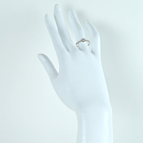 【中古】K18WG DIAMOND RING ダイヤモンドリング D0.22ct 2.6g #11.5