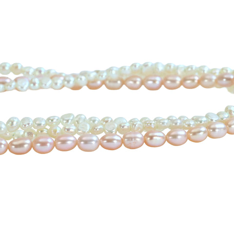 【中古】 Fresh Water Pearl 淡水パール 3連ネックレス 23.4g