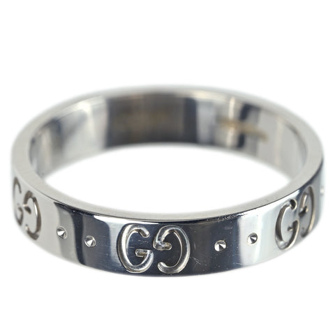 【中古】GUCCI グッチ リング K18WG アイコン 3.6g #12.5