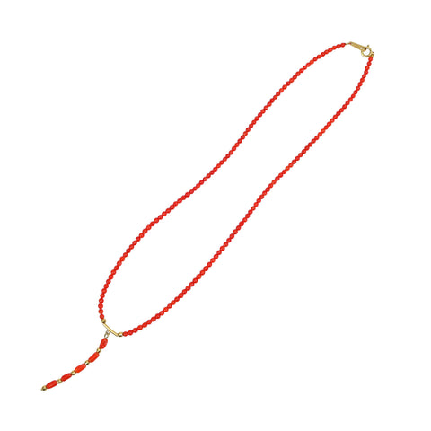 【中古】K18YG CORALサンゴネックレス  5.6g