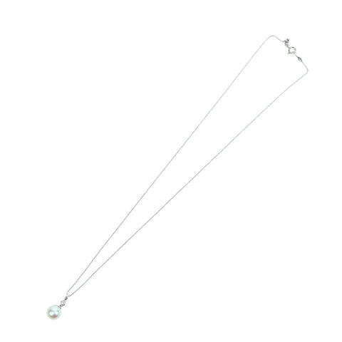 【中古】 K18WG PEARL パールネックレス P9.5mm D 2.5g