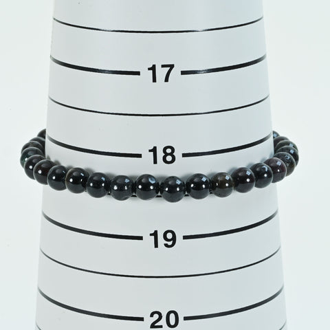 【中古】K18YG TOURMALINEブラックトルマリン丸玉ブレスレット 11.8g
