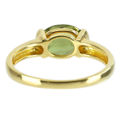 【中古】K18YG PERIDOT RING ペリドットリング P2 .00ct 4.3g #16.5
