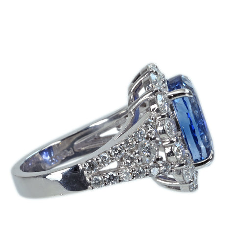 【中古】PT900 SAPPHIRE RING サファイアリング S10.633ct D2.503ct 14.5g #13