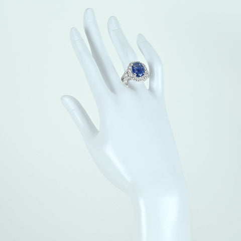 【中古】PT900 SAPPHIRE RING サファイアリング S10.633ct D2.503ct 14.5g #13