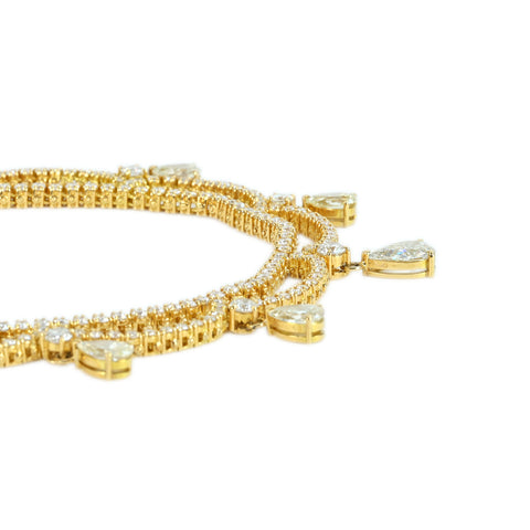 【中古】K18YG DIAMOND NECKLACE ダイヤモンドネックレス D1.81ct D5.86ct 51.5g