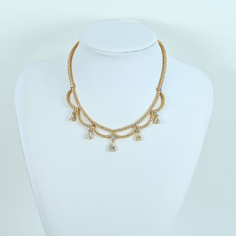 【中古】K18YG DIAMOND NECKLACE ダイヤモンドネックレス D1.81ct D5.86ct 51.5g