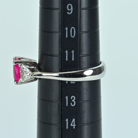 [Used] PT900 NON-HEATED RUBY RING R1.43ct D0.41ct GRS Certificate 6.4g #12