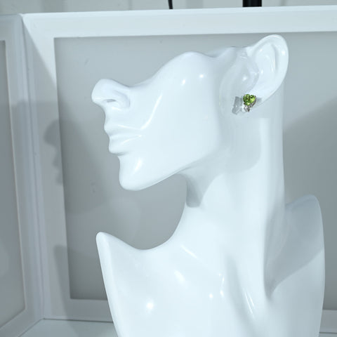 【中古】K18WG PERIDOT EARRINGS ペリドットピアス DIA 2.4g