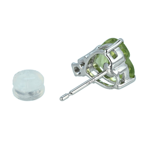 【中古】K18WG PERIDOT EARRINGS ペリドットピアス DIA 2.4g