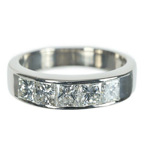 【中古】PT900 DIAMOND プリンセスカットダイヤモンドリング D1.30ct 6.2g #10
