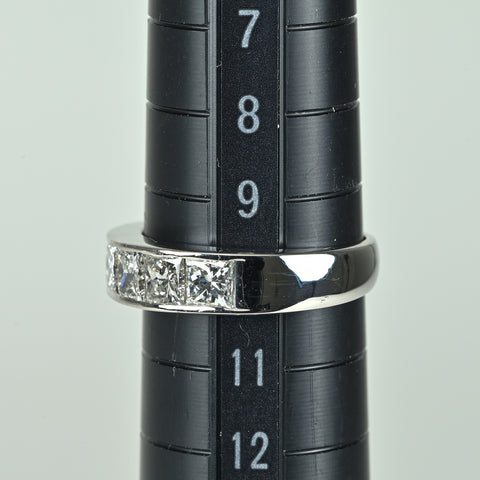 【中古】PT900 DIAMOND プリンセスカットダイヤモンドリング D1.30ct 6.2g #10
