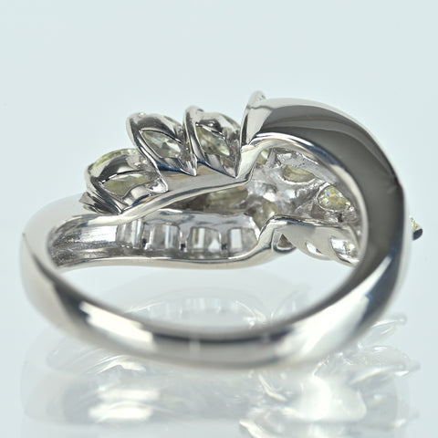 【中古】PT900 DIAMONDダイヤモンドリング D0.77ct D0.30ct 7.3g #13