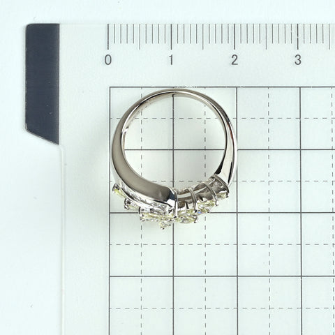 【中古】PT900 DIAMONDダイヤモンドリング D0.77ct D0.30ct 7.3g #13