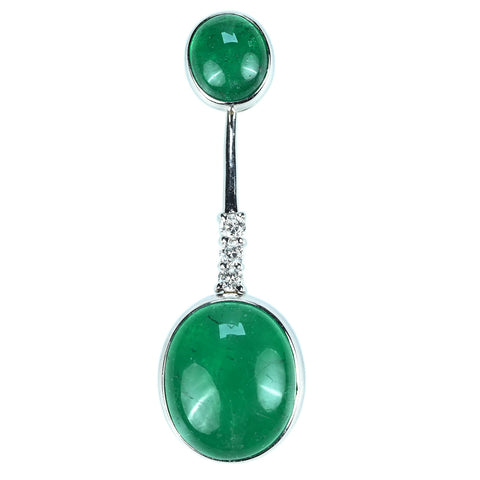【中古】PT900 EMERALD PENDANT TOP エメラルドペンダントトップ E9.73ct E1.98ct D0.16ct ソーティング 7.1g