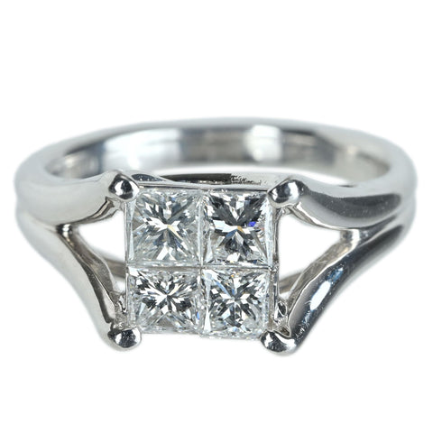 【中古】PT900 DIAMOND ダイヤモンドリング D1.00ct 6.3g #12