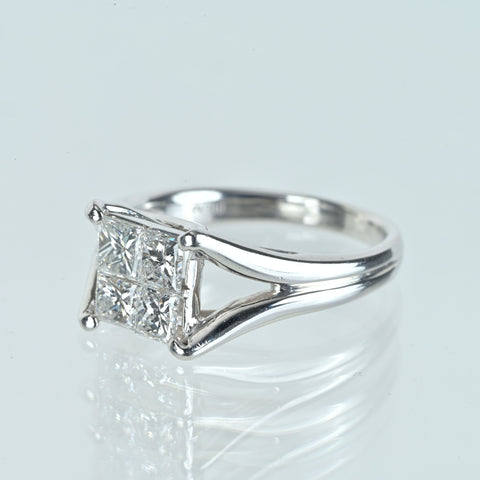 【中古】PT900 DIAMOND ダイヤモンドリング D1.00ct 6.3g #12