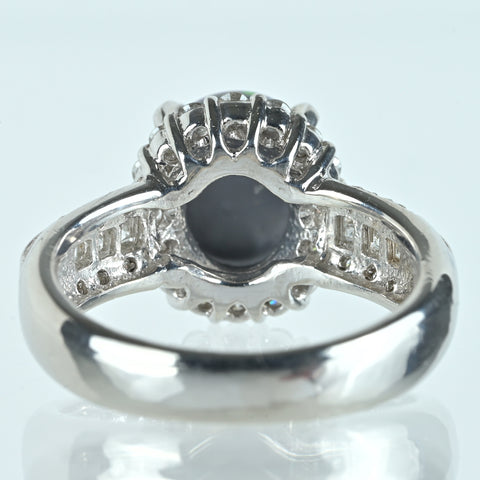 【中古】PT900 BLACK OPAL ブラックオパールリング BO1.65ct D0.56ct 8.4g #10