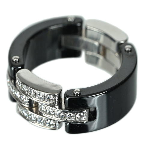 【中古】CARTIER カルティエ K18WG/セラミック マイヨンパンテールダイヤモンドリング 11.9g ＃13.5