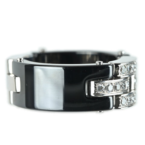 【中古】CARTIER カルティエ K18WG/セラミック マイヨンパンテールダイヤモンドリング 11.9g ＃13.5