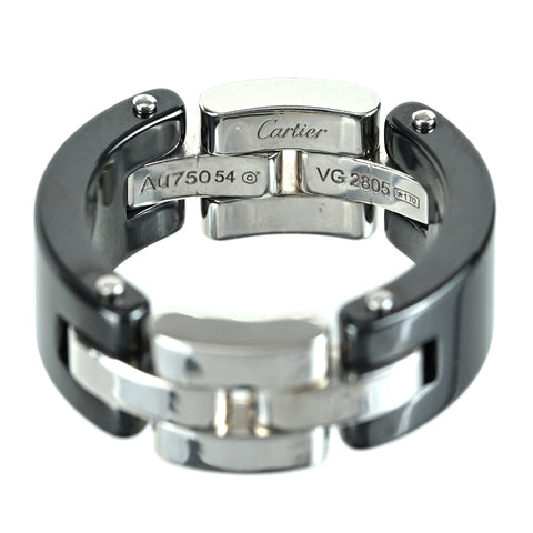 【中古】CARTIER カルティエ K18WG/セラミック マイヨンパンテールダイヤモンドリング 11.9g ＃13.5