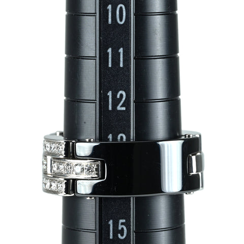 【中古】CARTIER カルティエ K18WG/セラミック マイヨンパンテールダイヤモンドリング 11.9g ＃13.5