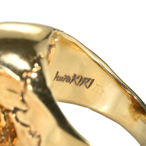 【中古】haraKIRI （ハラキリ）K18YG スカル リング 16.0g #11.5