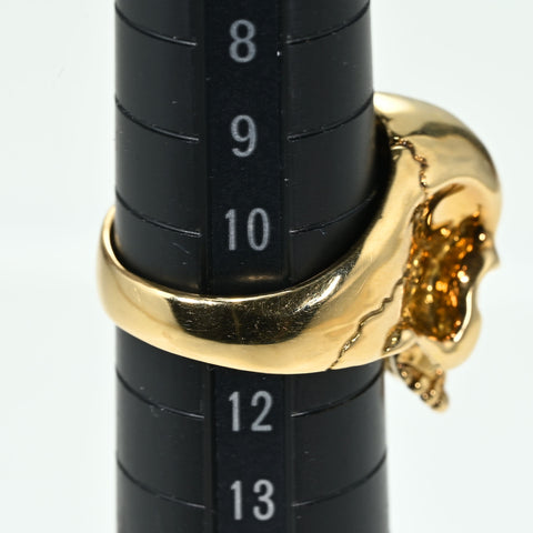 【中古】haraKIRI （ハラキリ）K18YG スカル リング 16.0g #11.5