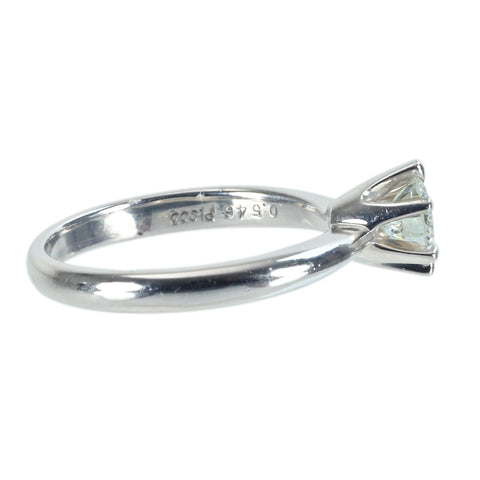 【中古】PT900 DIAMONDダイヤモンドリング 0.546ct 4.7g #11.5