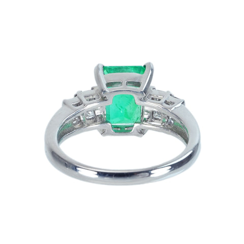 [Used] PT900 Emerald Ring, E2.695ct, D0.34ct, 6.6g, #13 