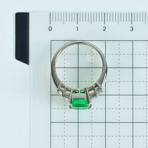 [Used] PT900 Emerald Ring, E2.695ct, D0.34ct, 6.6g, #13 
