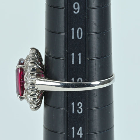 【中古】PT900 NO HEAT RUBY RING 非加熱ルビーリング R3.10ct D0.77ct Pigeon Blood AIGS鑑別書 5.4g #12