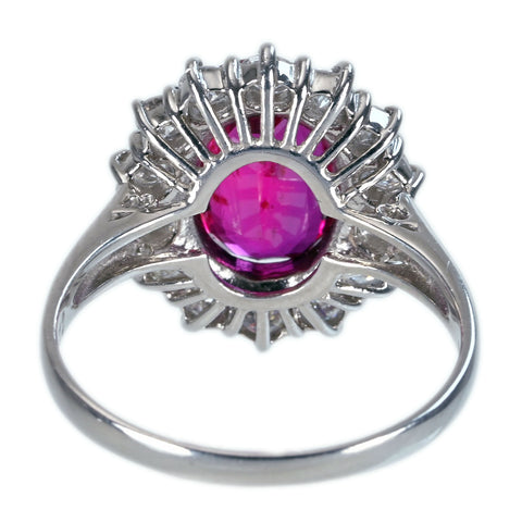 【中古】PT900 NO HEAT RUBY RING 非加熱ルビーリング R3.10ct D0.77ct Pigeon Blood AIGS鑑別書 5.4g #12