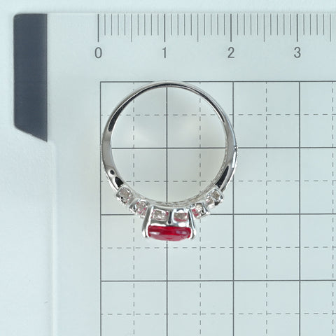 【中古】K18WG NO HEAT RUBY RING モザンビーク産非加熱ルビーリング R2.06ct D0.59ct GRS鑑別書 5.5g #13