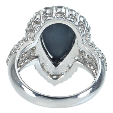 【中古】PT900 BLACK OPAL RING ブラックオパールリング BO3.48ct D2.00ct GRJソーティング 11.8g #12