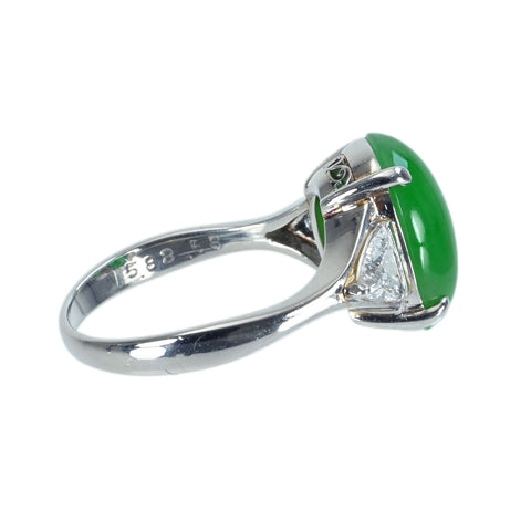 [Used] PT900 Jadeite Ring, Jadeite 5.88ct, Diameter 0.58ct, 6.7g, #14 